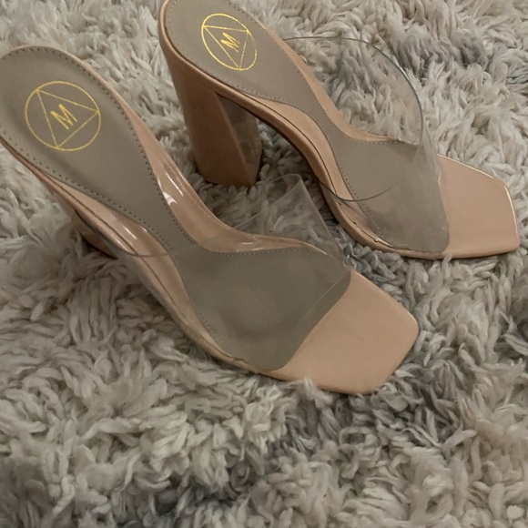 Missguided Shoes - misguided nude transparent heels